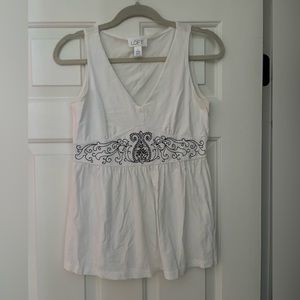 Loft small fancy tank embroidered